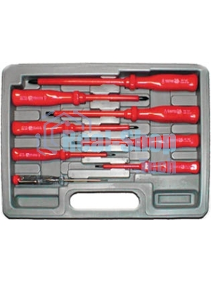 Набор отверток FIT 56127изолированные CrV, 1000 В, в чемод., набор 7 шт.+1 шт. индикаторная