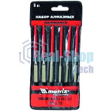 Набор надфилей Matrix алмазных 140х70х3 6шт master