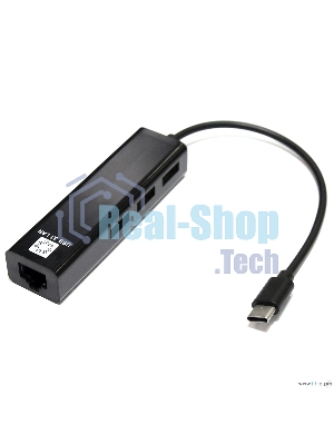 Кабель-адаптер 5bites UA3C-45-09BK USB3.1, 3хUSB2.0, RJ45 100MB, черный