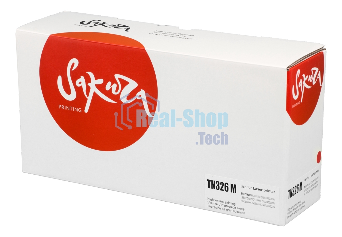 Картридж лазерный Sakura TN326M для Brother HL-8250, DCP-8450, MFC-8650, пурпурный, 3 500к.