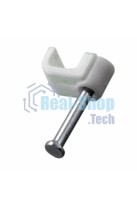 Крепеж кабеля плоский Rexant 6 х 4 мм, белый (упак. 50 шт)