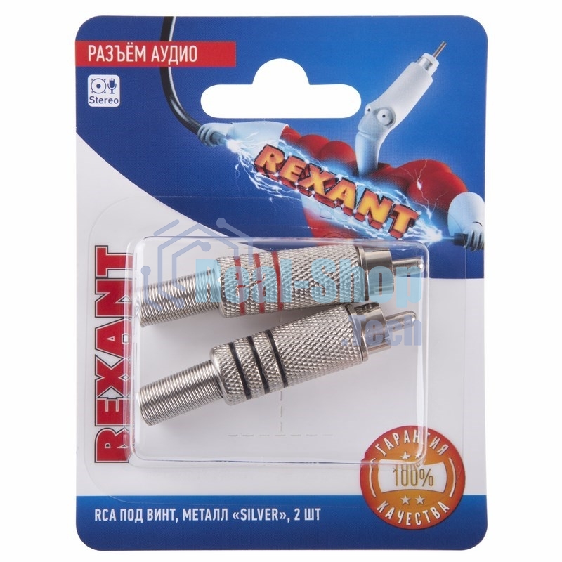 Разъем аудио Rexant, RCA под винт, металл 
