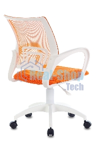 Кресло компьютерное Бюрократ CH-W695NLT TW-38-3 TW-96-1 оранжевый, сетка/ткань, крестовина пластик, пластик белый