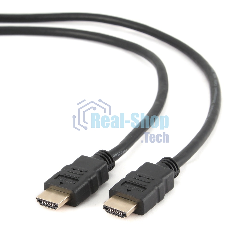 Кабель Cablexpert HDMI CC-HDMI4-1M, 19M/19M, v2.0, медь, позол.разъемы, экран, 1м, черный, пакет