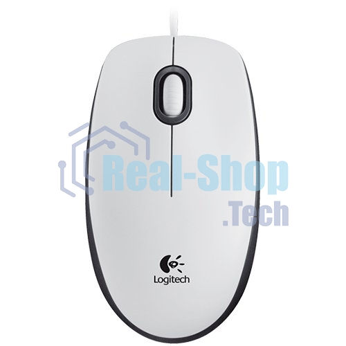 Мышь проводная Logitech M100 белый, 1000 dpi, USB, кнопки - 3