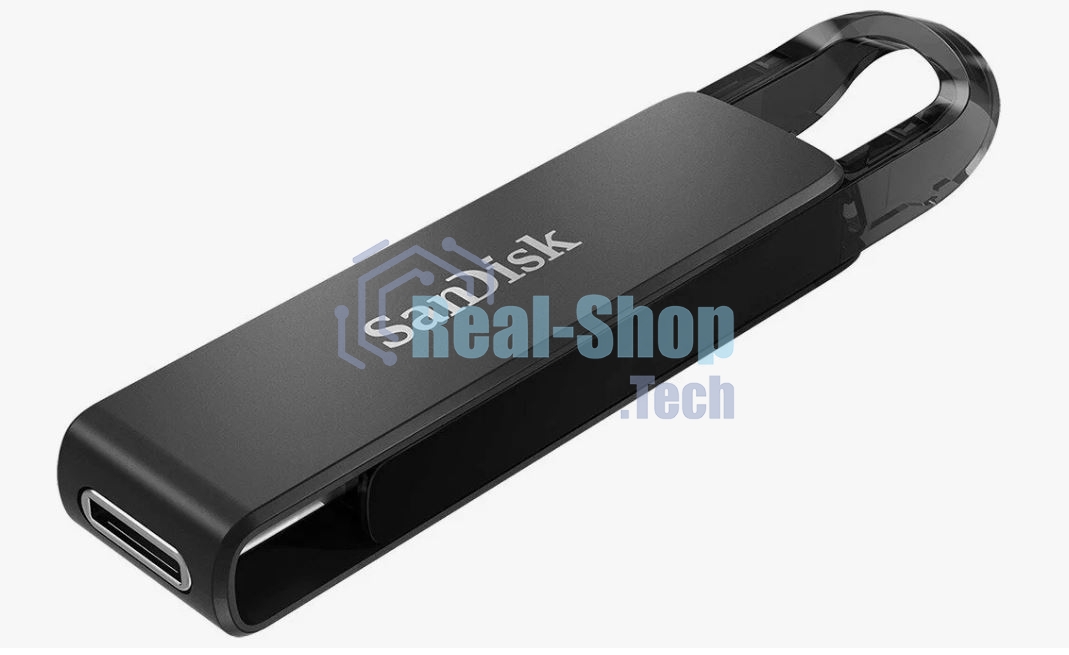 Флешка USB Sandisk CZ460 Ultra (SDCZ460-128G-G46), 128Gb, USB Type-C, R/W 150/30, черный