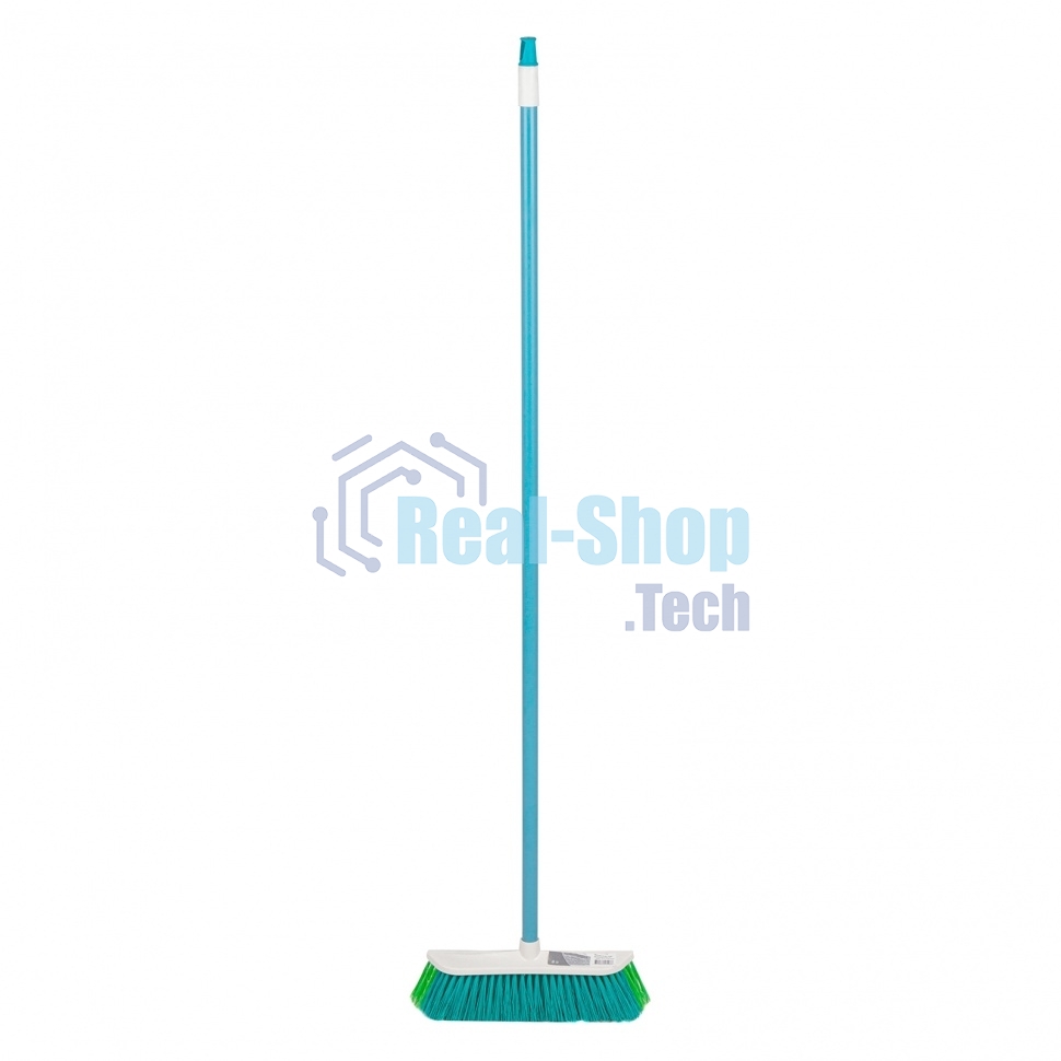 Щетка пластмассовая для подмет. пола с комбин. щетиной, 27 см, с черенком, 120 cм, Home Palisad