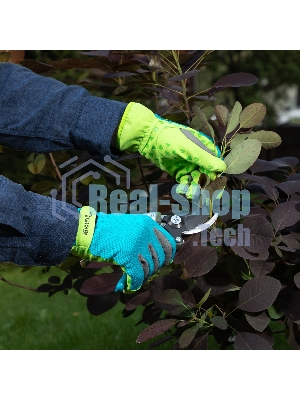 Перчатки садовые Luxe Palisad на липучке, силиконовое нанесение, размер 8