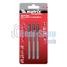 Полотна для электролобзика Matrix по дереву, 3 шт. T101BR, 75 х 2,5мм, обр. зуб, HCS