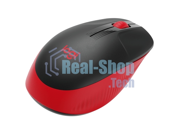 Мышь беспроводная Logitech M190 черный/красный, 1000 dpi, радиоканал, USB, кнопки - 3