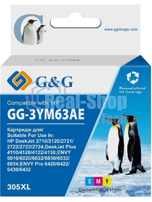 Картридж струйный G&G GG-3YM63AE 305XL многоцветный (11.6 мл) для HP DeskJet 2320/2710/2720