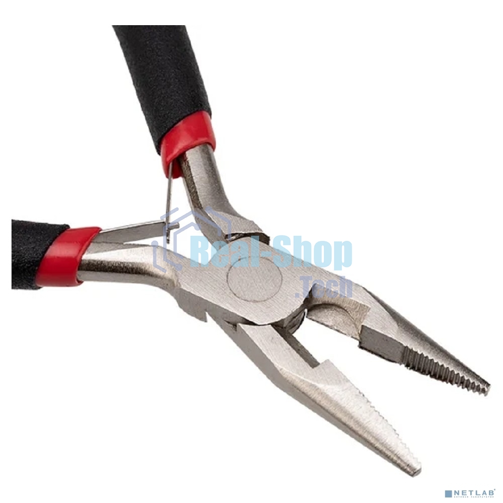 Тонкогубцы Rexant мини 120 мм никелированные, авторазжим, обливные рукоятки