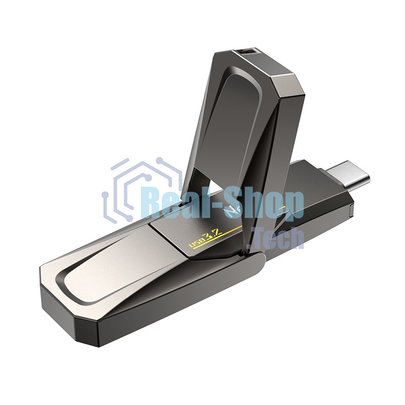 Флешка USB Netac US5 NT03US5C-512G-32TA 512Gb USB 3.2+TypeC Solid State Flash, up to 550MB/500Mb/s