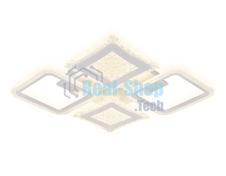 Потолочный светодиодный светильник FA430/4 WH белый 112W 750*670*80 (ПДУ РАДИО 2.4G)