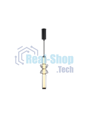 Подвесной светодиодный светильник Ambrella light LH11021 BK/SM черный/дымчатый 17W 3000K D120*435