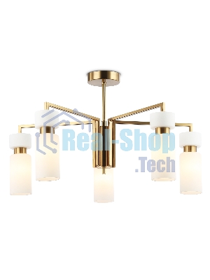 Люстра Ambrella light LH56124/5 BS/FR латунь/белый матовый E14*5 max 40W D605*350