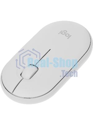 Мышь беспроводная Logitech Pebble M350 белый, 1000 dpi, радиоканал, Bluetooth, USB, кнопки - 3