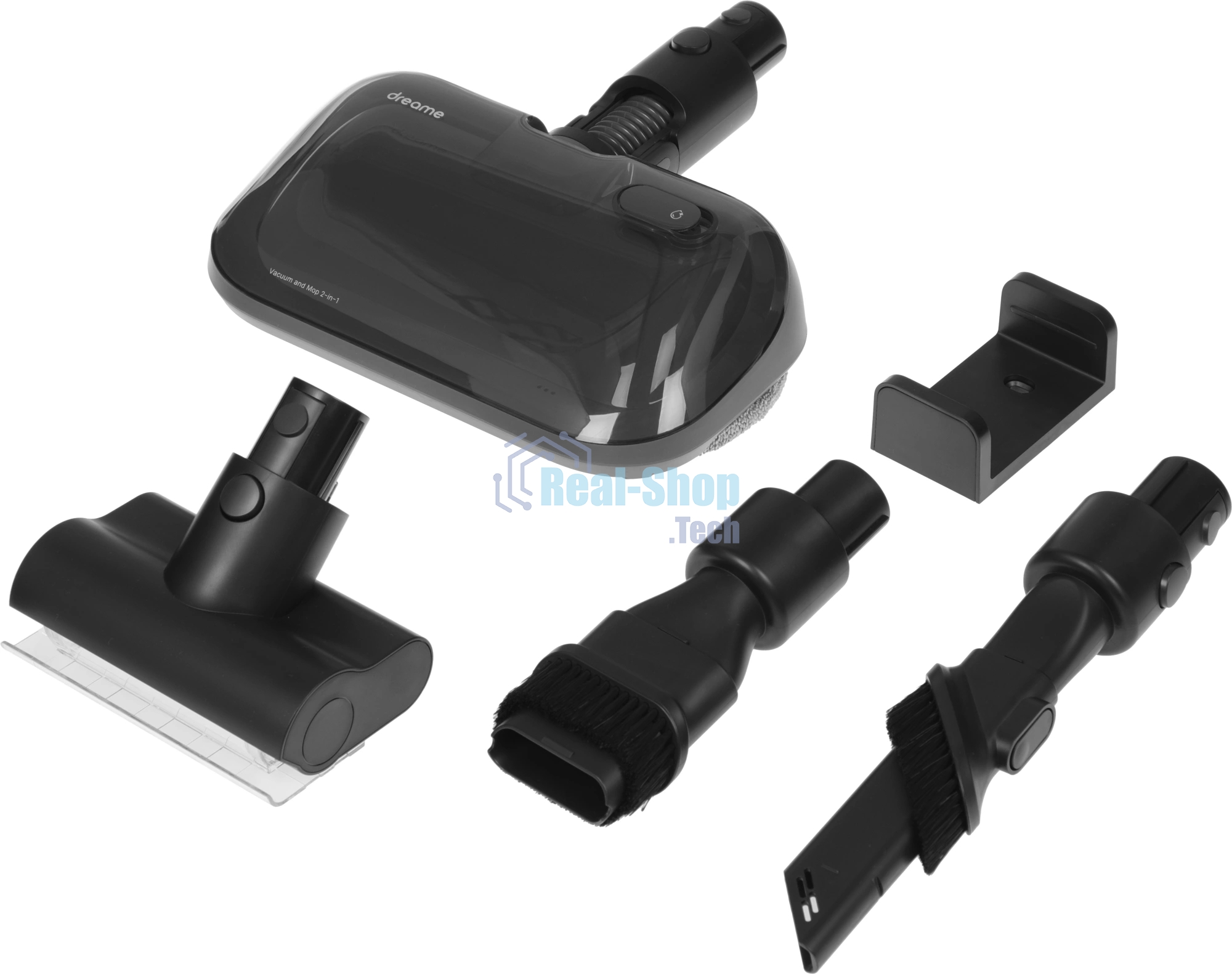 Пылесос вертикальный Dreame R10 Pro Aqua черный, питание от аккумулятора, 150 Вт, уборка сухая/влажная, пылесборник 0.6 л