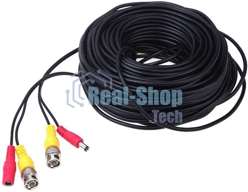 Кабель комбинированный BNC+DC-BNC+DC L=30m 