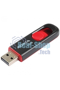 Флешка USB ADATA С008 (AC008-32G-RKD), 32Gb, USB 2.0, R/W 15/5, черный/красный