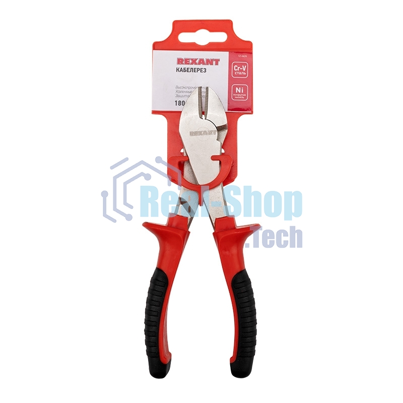 Кабелерез Rexant 180 мм никелированный, двухкомпонентные рукоятки