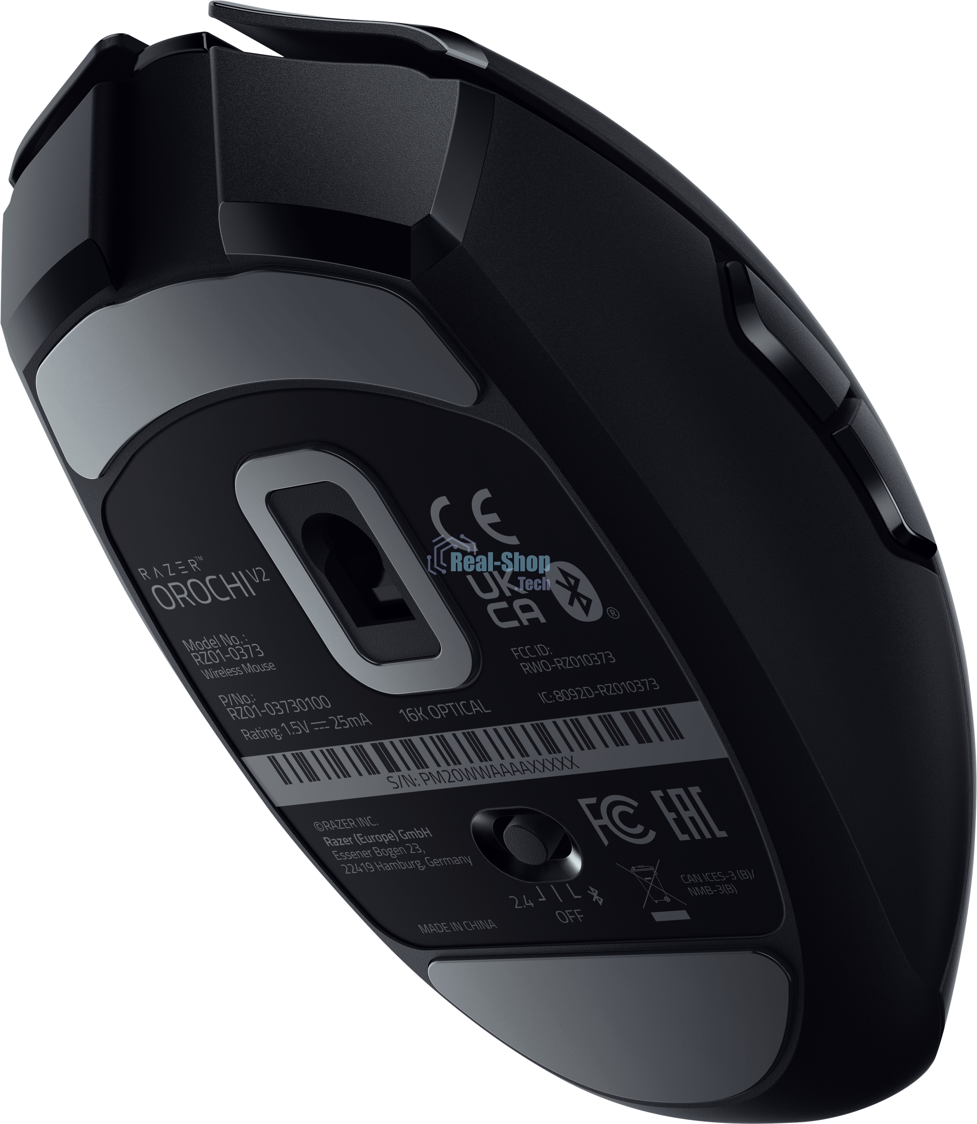 Мышь беспроводная Razer Orochi V2 черный, 18000 dpi, радиоканал, Bluetooth, USB, кнопки - 6