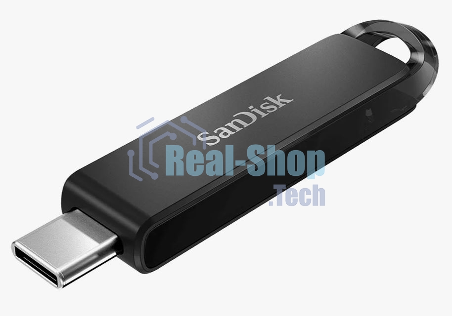 Флешка USB Sandisk CZ460 Ultra (SDCZ460-128G-G46), 128Gb, USB Type-C, R/W 150/30, черный