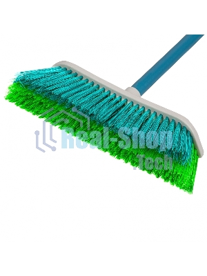 Щетка Home Palisad пластмассовая для подмет. пола с комбин. щетиной, 27 см, с черенком, 120 cм