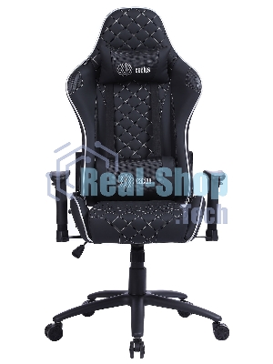 Кресло Cactus CS-CHR-030BLS черный, экокожа, подголовник