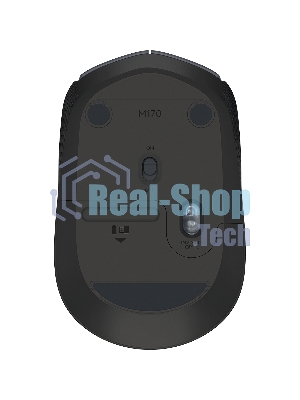 Мышь беспроводная Logitech M170 черный/темно-серый, 1000 dpi, радиоканал, USB, кнопки - 3