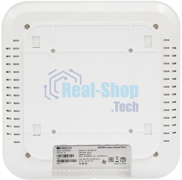 Точка доступа Origo OAP3000GI AX3000 100/1000/2500BASE-T белый