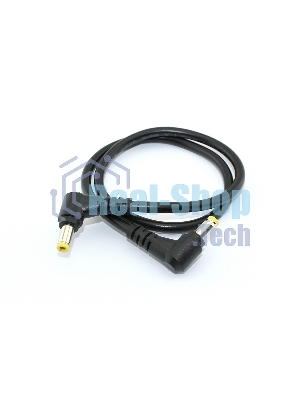 Кабель DC 5.5x2.5 18 AWG папа-папа 0,5 м с угловым штекером