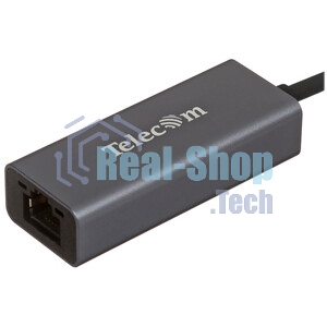 Кабель-переходник USB 3.0 (Am) --> LAN RJ-45 Ethernet 1000 Mbps, Aluminum Shell,Telecom TU312M