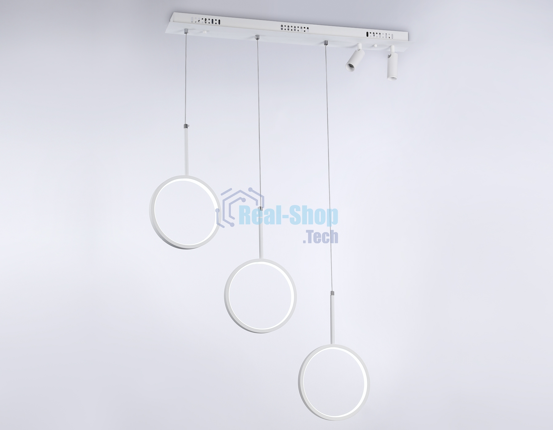 Светильник Ambrella light FL5277/3+2 WH белый 59W 3000K/4200K/6400K+4200K 800*200*1200 (ПДУ ИК)