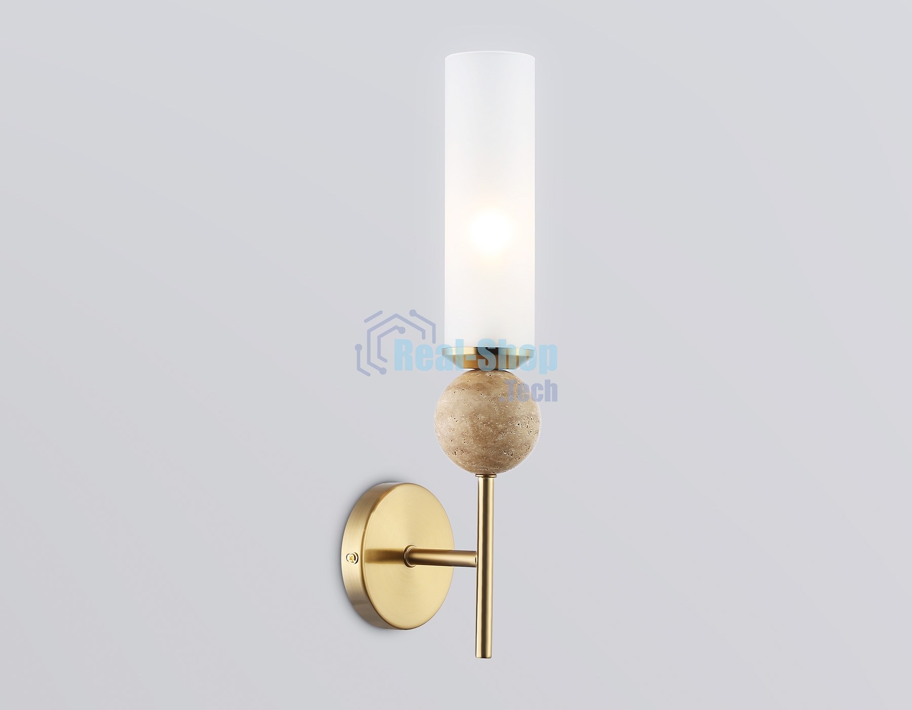 Настенный светильник Ambrella light LH53254 BS/FR латунь/белый матовый E14 max 40W 110*100*400