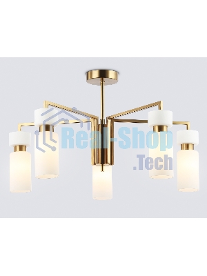 Люстра Ambrella light LH56124/5 BS/FR латунь/белый матовый E14*5 max 40W D605*350