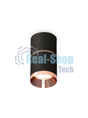 Светильник Ambrella Light XS7402201 SBK/PPG черный песок/золото розовое полированное MR16 GU5.3 (C7402, A2073, C7402, N7035)