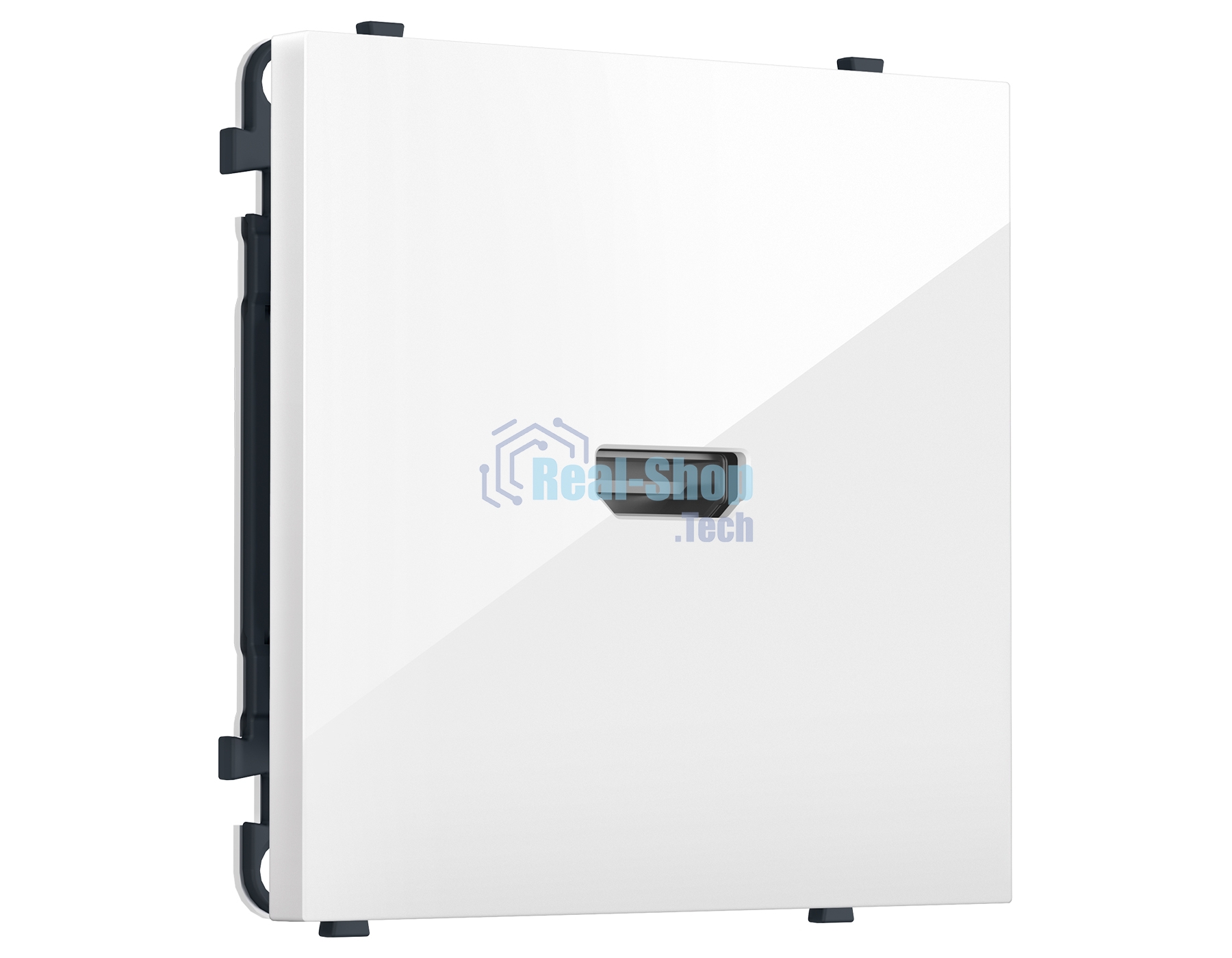 MS114030 Комплект механизма розетки HDMI 2.1 SIGMA Белый глянец 30V/900MS 4K-120HZ 8K-60Hz QUANT PRO (SP1140, PR223)