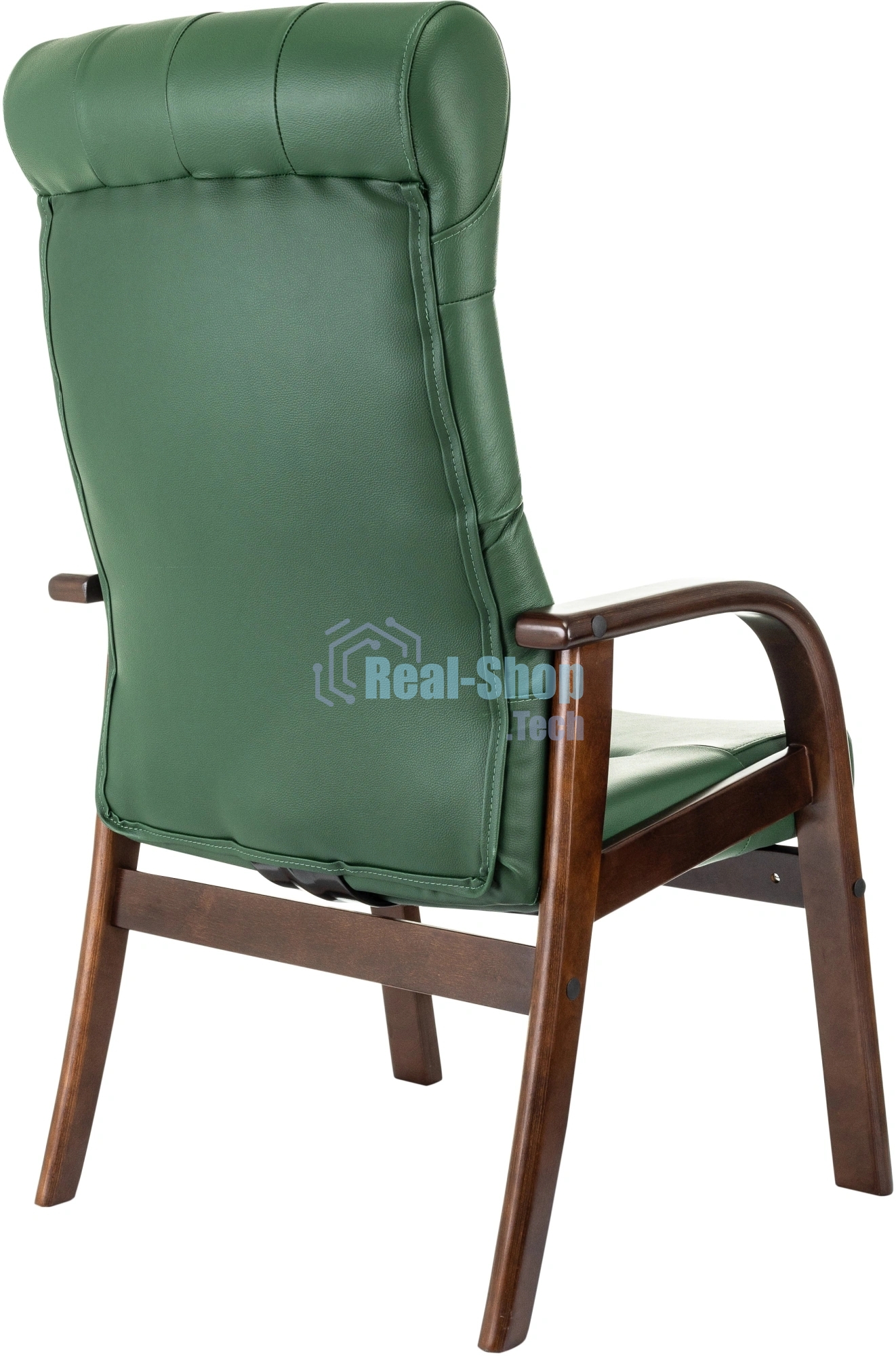 Кресло Бюрократ T-9928WALNUT-CF зеленый, кожа