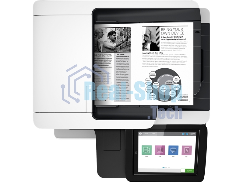 МФУ лазерное HP LaserJet Enterprise M528dn (1PV64A #B19), A4, ч/б, печ. до 43 стр/мин., скан. до 43 стр/мин. (ч/б) 38 стр/мин. (цвет), 1200 x 1200 dpi (печать) 600x600dpi (сканер), USB, RJ-45, Air Print, Mopria