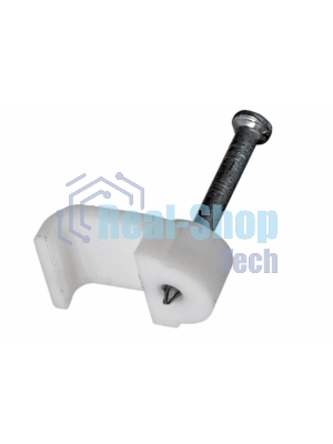 Крепеж кабеля плоский Rexant 8 х 3 мм, белый (упак. 50 шт)