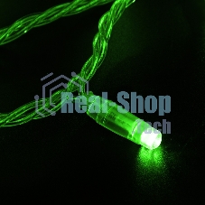 Гирлянда Нить 10м, с эффектом мерцания, прозрачный ПВХ, 24В, Зеленый