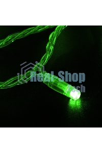 Гирлянда Нить 10м, с эффектом мерцания, прозрачный ПВХ, 24В, Зеленый