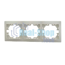 Рамка 3-м Мира горизонт. крем. Lezard 701-0300-148