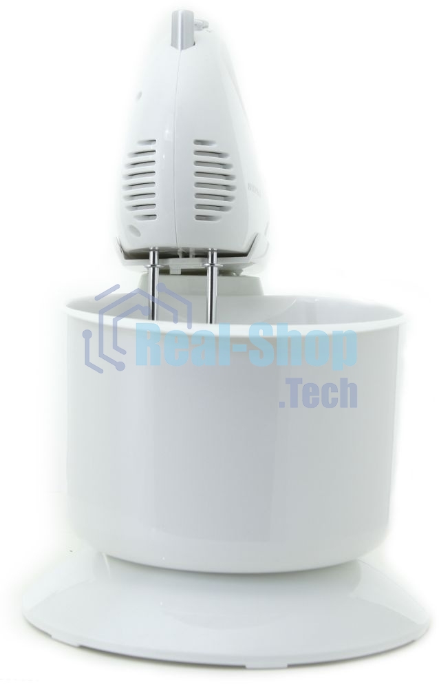 Миксер SUPRA MXS-530 с чашей. 500 Вт. Режим Турбо. 5 скоростей. Две насадки: для взбивания яиц и крема и для замеса тяжелого теста. белый