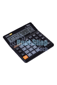 Калькулятор бухгалтерский Deli EM01120 черный 12-разр.