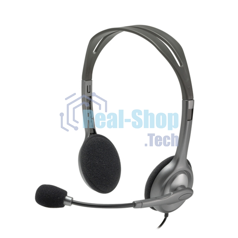 Гарнитура проводная Logitech Headset H111 Stereo grey (981-000594/981-000593/981-000588)