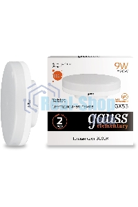 Лампа светодиодная Gauss LED Elementary GX53 9W 660lm 2700K 1/10/100 0