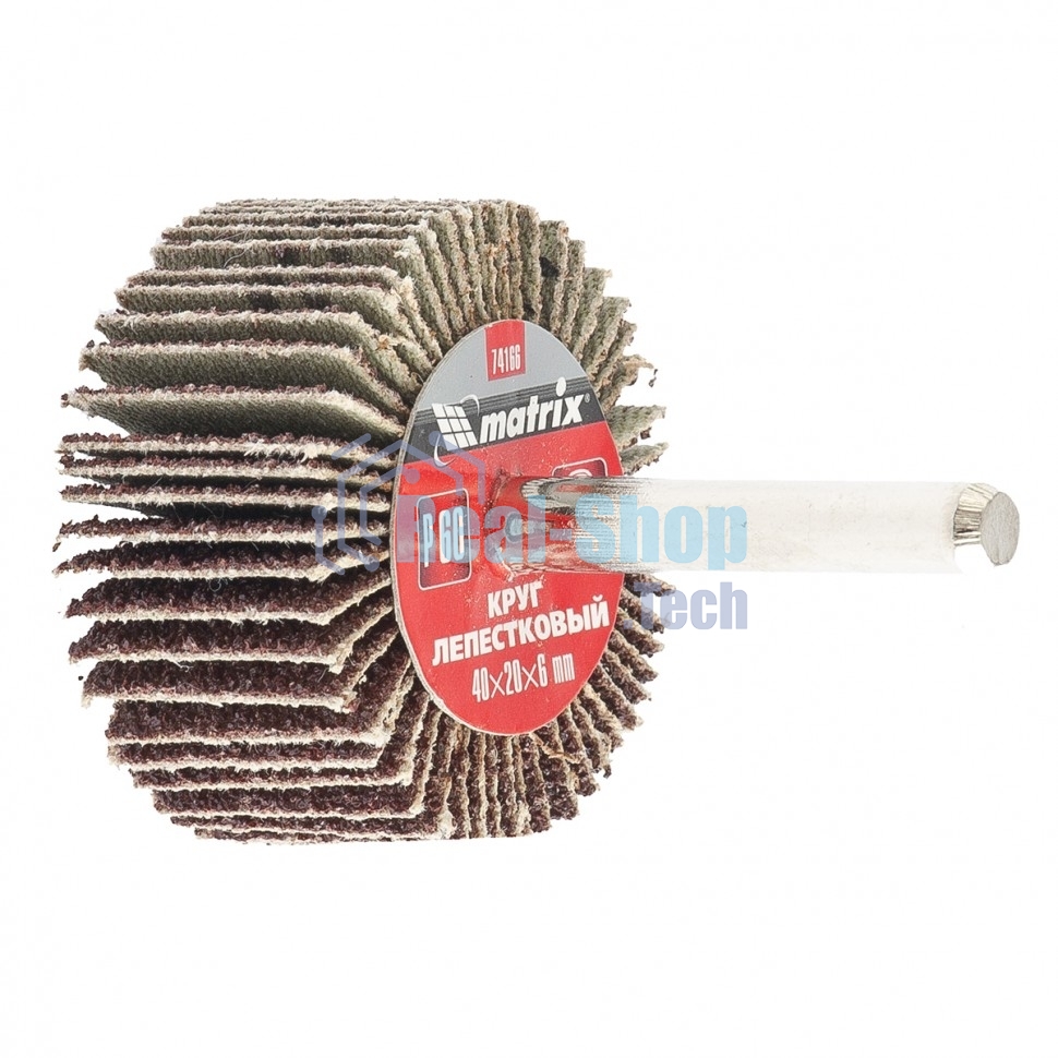 Круг лепестковый Matrix для дрели, 40 х 20 х 6 мм, P 100