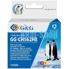 Картридж струйный G&G GG-CH562HE 122 многоцветный (18мл) для HP DJ 1050A/2050A/3000